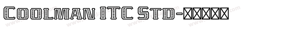 Coolman ITC Std字体转换